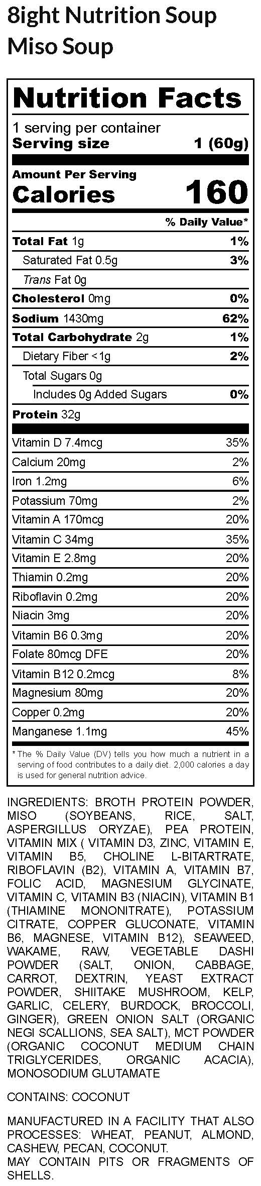 Soup+ Miso flavor 10 servings